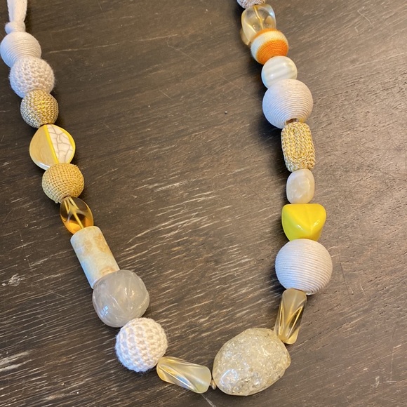 NWT CHICOS | Pastel Beaded drop gold necklace summer - Picture 8 of 8